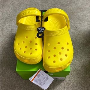 Brand new Lemon yellow crocs